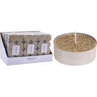 Bougies chauffe-plat dorées x8