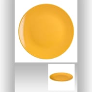 Assiette plate colorama coloris jaune 26 cm