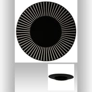 Assiette plate sun noir 27 cm