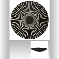 Assiette dessert sun noir 21 cm