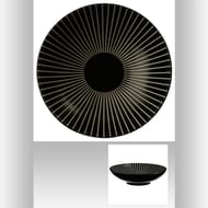 Assiette creuse sun noir 19 cm