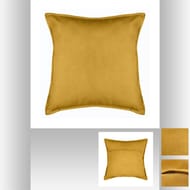 Coussin "lilou" 45x45cm ocre
