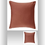 Coussin déhoussable 38x38cm terracotta
