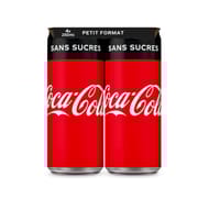 Coca-cola sans sucres boite slim 4x25cl