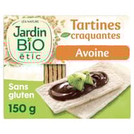 Jardin bio étic tartine craquante au son d'avoine bio sans gluten 150g