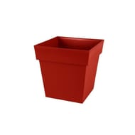 Pot toscane carré 39cm rouge rubis 38 litres
