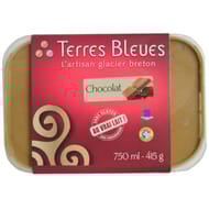 Terres Bleues Crème glacée chocolat 750ml - 415g