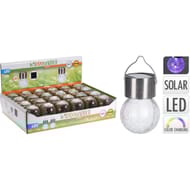 Suspension solaire verre diam 6cm couleurs changeantes