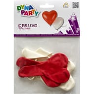 Ballons latex coeur x5