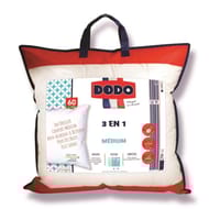 Dodo oreiller 60x60cm 3en1 médium volume anti-acariens respirant