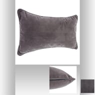 Coussin "lilou" 30x45cm gris foncé