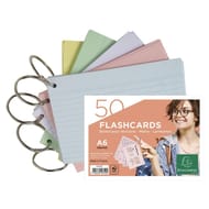 Exacompta 50 flashcard fiches bristol perforées ligne 148x105