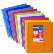 Clairefontaine koverbook spirale translucide  170x220 100 pages seyes assorti