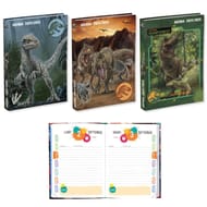Agenda scolaire 120x170 1j/p 320 pages couverture rembourée souple jurassic world