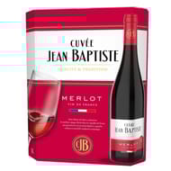 Cuvée jean baptiste vin français merlot rouge bib 3l 13%vol