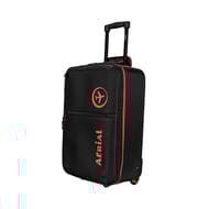 Valise souple 55cm noir/rouge