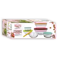 Set 6 saladiers cassis (2x400ml - 1x420ml - 1x820ml - 1x1l6 - 1x2l1)