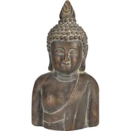 Buste bouddha 22,5x16,5x41cm bronze