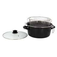 Friteuse 26 cm noire email