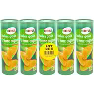 Cora tuiles goût crème oignon 5x170 g