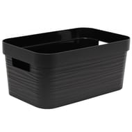 Eda bac de rangement stone noir 6l