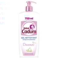 Cadum bb gel douche nettoyant corps et cheveux flacon pompe 750ml
