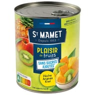 St mamet distribution plaisir de fruits ssa pêche ananas kiwi 4/4 825g