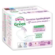 Love & Green Serviettes hypoallergeniques nuit extra large x9 bio