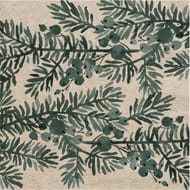 Serviettes x20 100% recyclées baies de noel 33x33cm