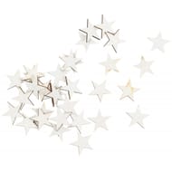 Confettis en bois petites etoiles blanches x36