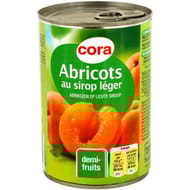 Cora abricot au sirop léger 1/2 100% 420g