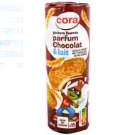 Cora gouters fourrés ronds parfum chocolat et lait bi-goût 300g