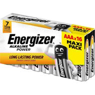 Energizer piles alcalines energizer power AAA/LR03, pack de 16