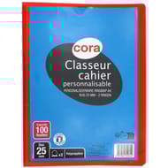 Cora classeur cahier dos de 25 personnalisable 2 anneaux