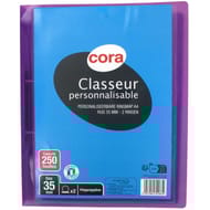 Cora classeur dos de 35 personnalisable 2 anneaux
