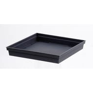 Soucoupe toscane 32.6cm carrée pour pots carré  gris anthracite