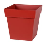 Pot toscane carré 32cm rouge rubis 22 litres