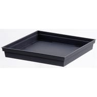 Soucoupe toscane carrée 26,7cm gris anthracite