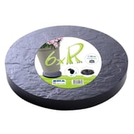 Eda support à roulettes diamètre 40cm - décor pierre - ardoise