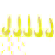 Leurre souple virgule jaune 10cm zack