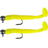 Kit de 2 shads montés jaune 9cm 8g zack