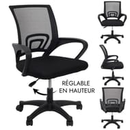 Fauteuil de bureau "factory" noir