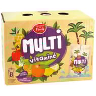 Boisson multivitaminé poche 8x20cl - paille papier