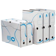 Lot de 10 boites d'archives blanches