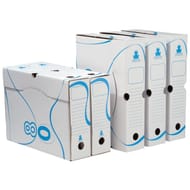 Lot de 5 boites d'archives blanches
