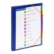 Trieur 12 compartiments a4 personnalisable polypropylene happy fluo