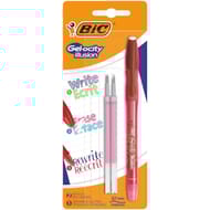 BIC Gel-ocity Illusion Stylo Gel Effaçable Pointe Moyenne (0,7 mm) - Rouge, Blister de 1 + 2 Recharg