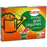 Cora bouillon goût légumes 15 tablettes 150g