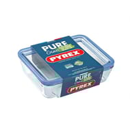 Plat rectangulaire Pyrex 1L5 + couvercle Pure Glass