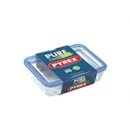 Plat rectangulaire Pyrex 0L8 + couvercle Pure Glass